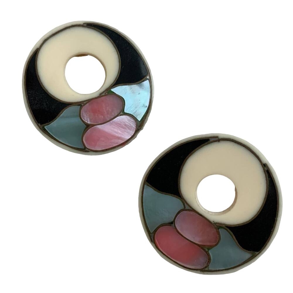 Vintage enamel Art Deco earrings